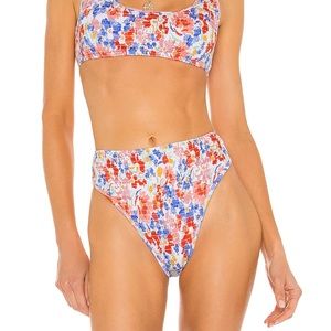 L’space Barlette Bikini Bottom in Flowers Forever Nwot $110